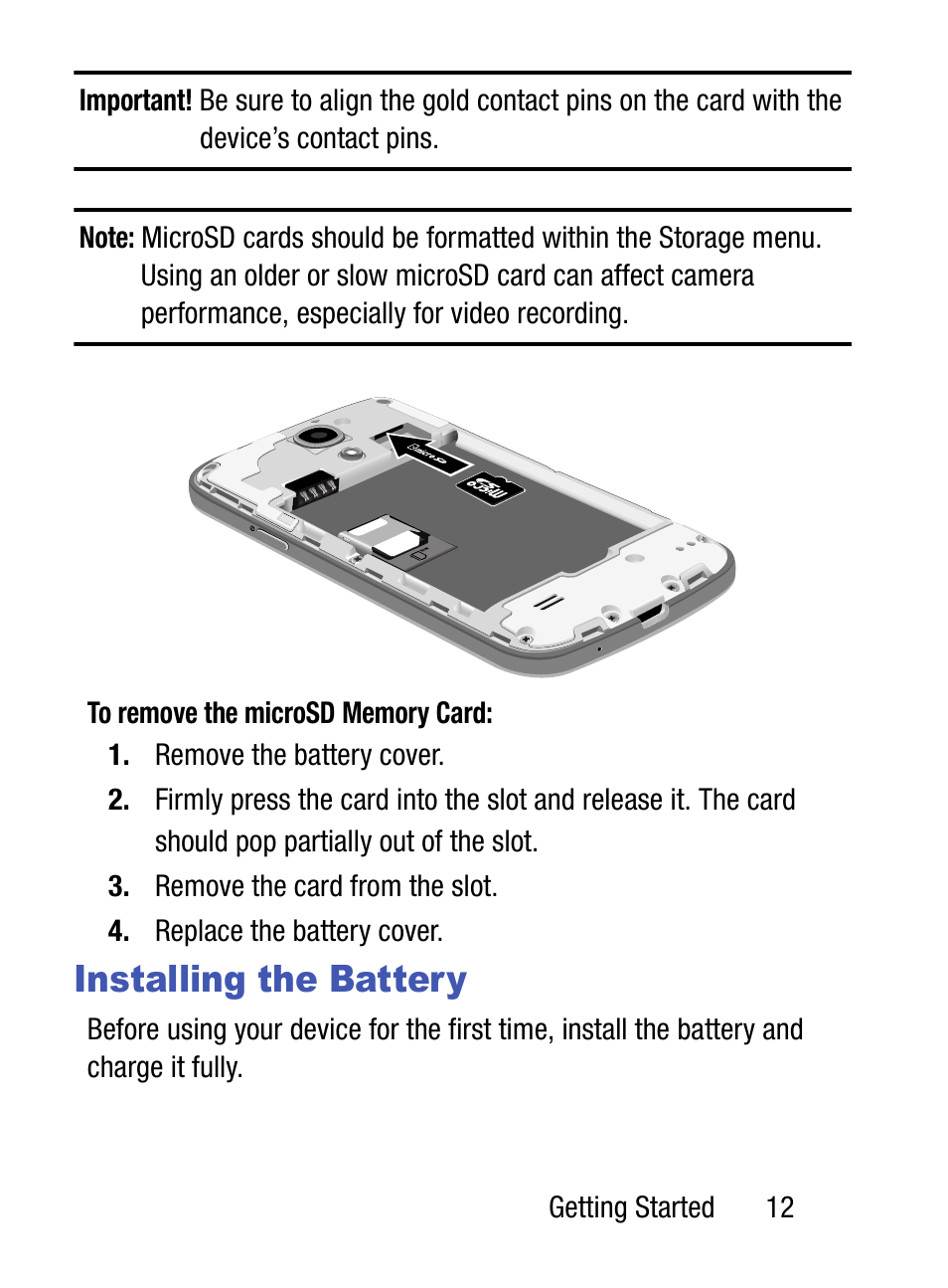 Installing the battery | Samsung SM-S890LZKATFN User Manual | Page 19 / 459