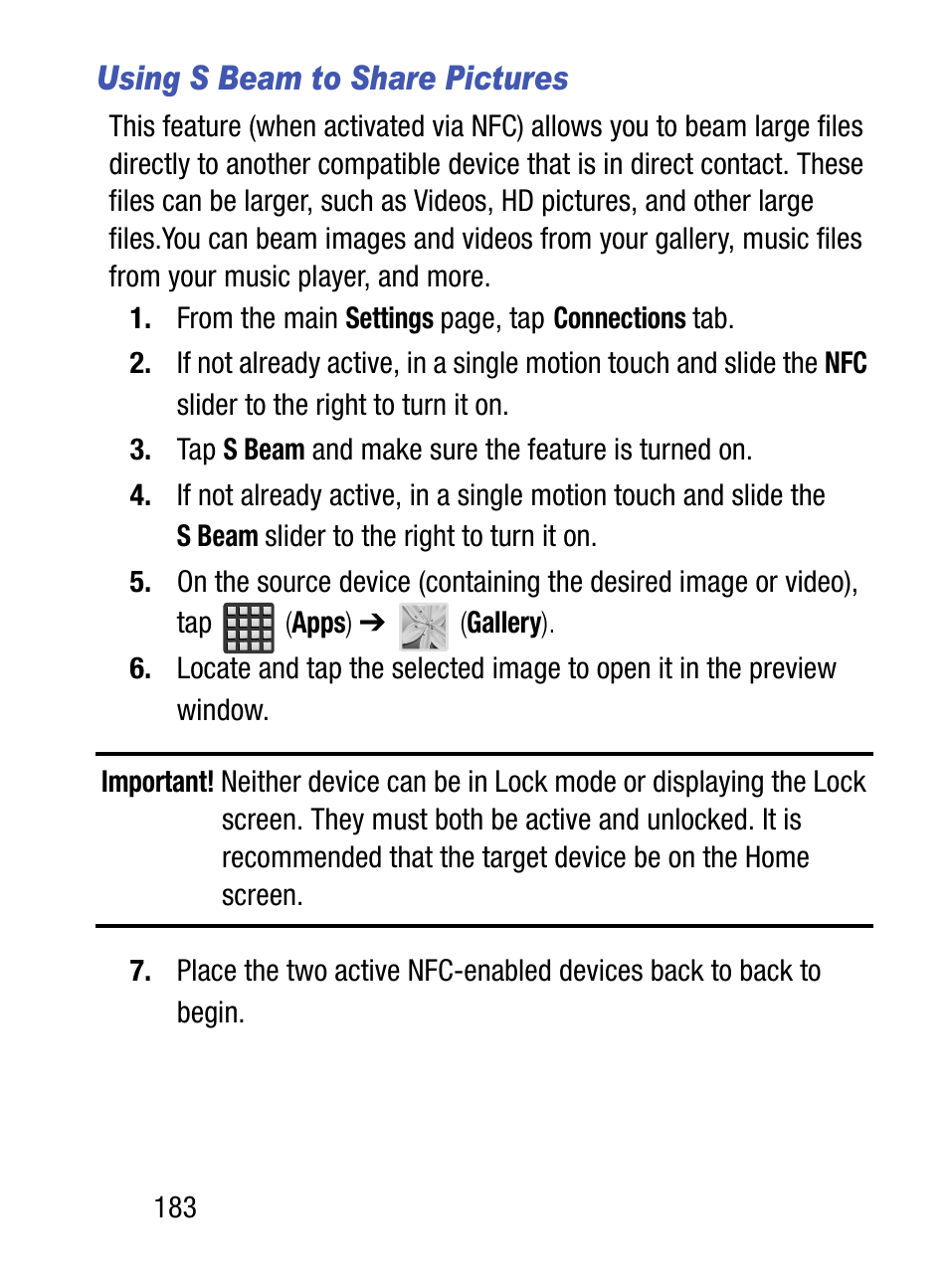 Using s beam to share pictures | Samsung SM-S890LZKATFN User Manual | Page 190 / 459