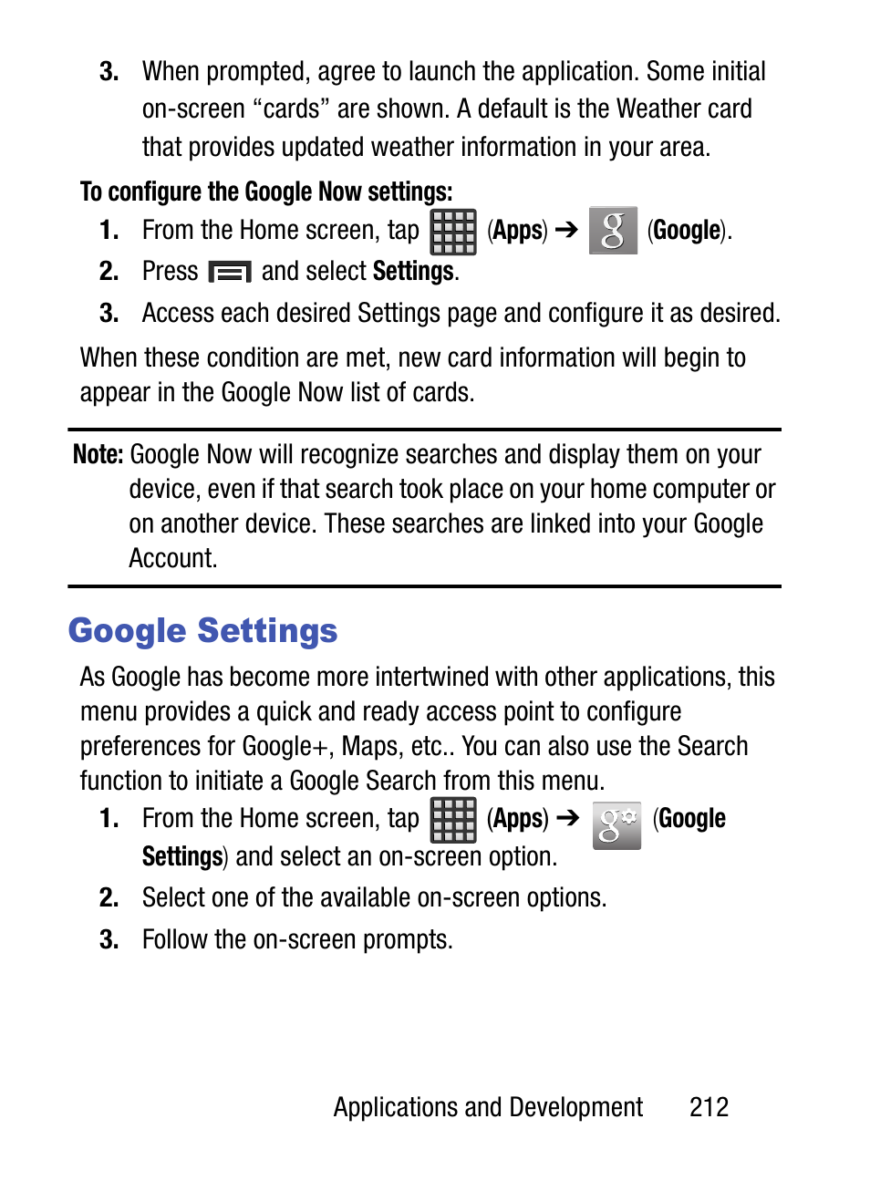 Google settings | Samsung SM-S890LZKATFN User Manual | Page 219 / 459