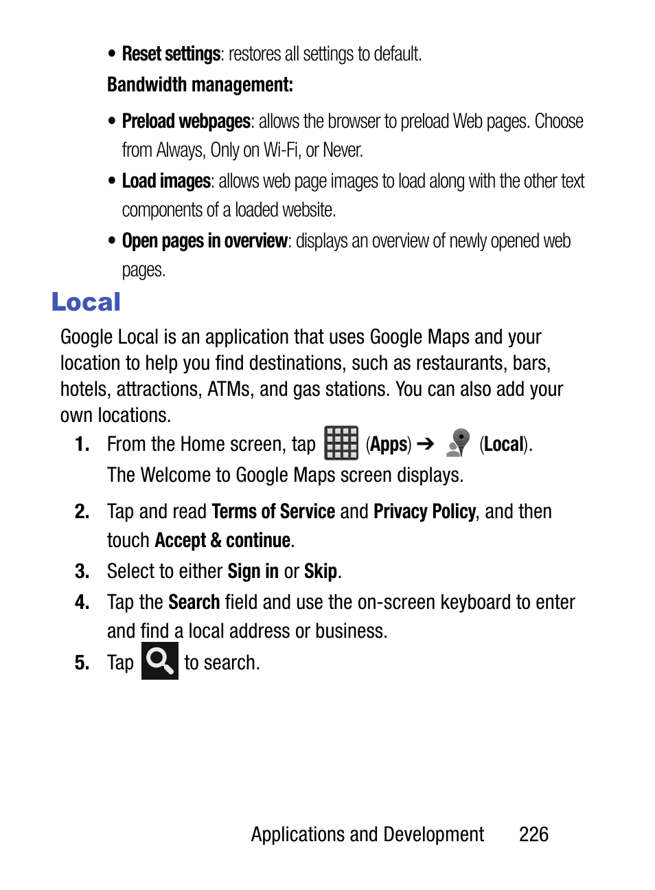 Local | Samsung SM-S890LZKATFN User Manual | Page 233 / 459