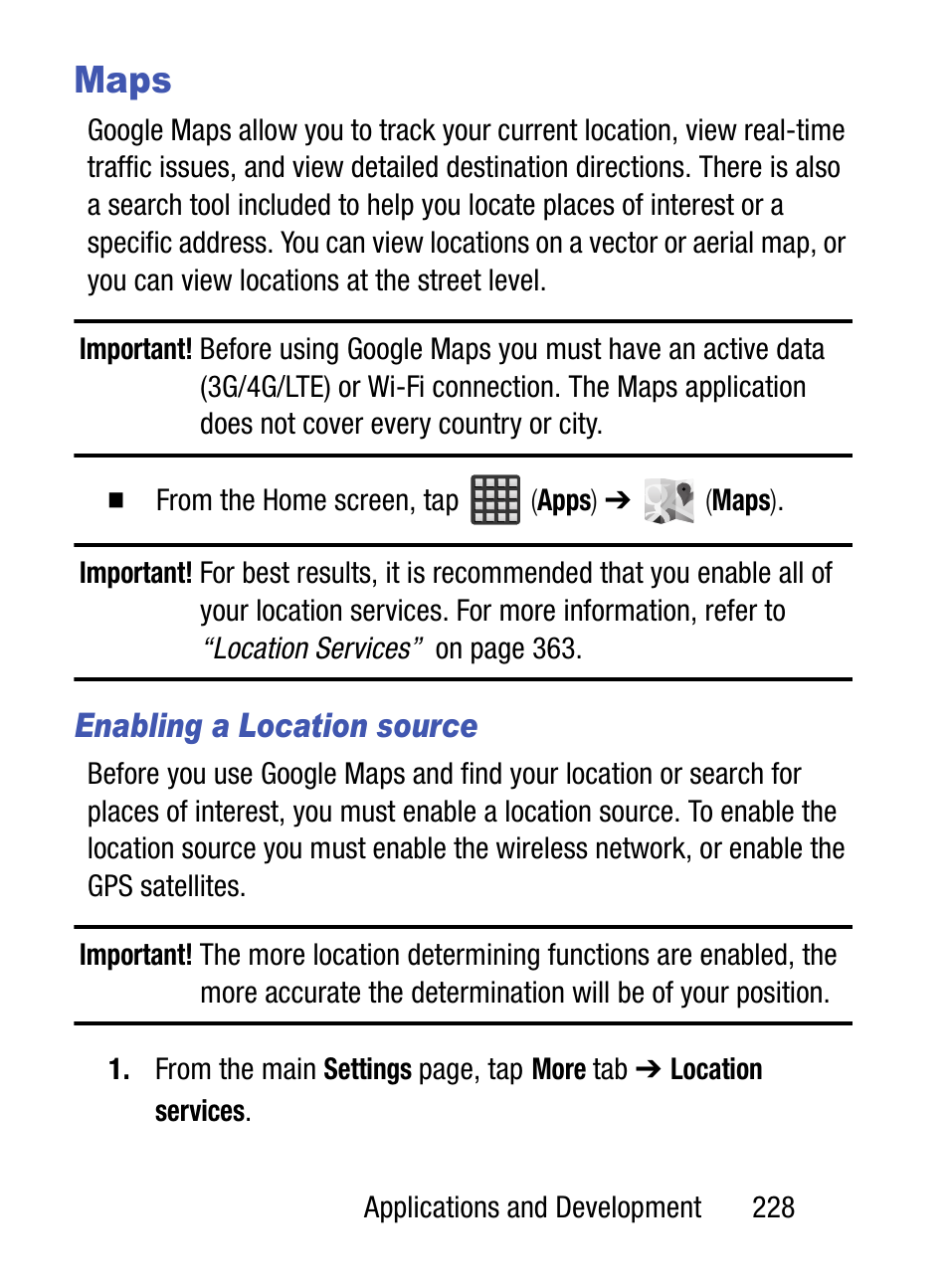 Maps | Samsung SM-S890LZKATFN User Manual | Page 235 / 459