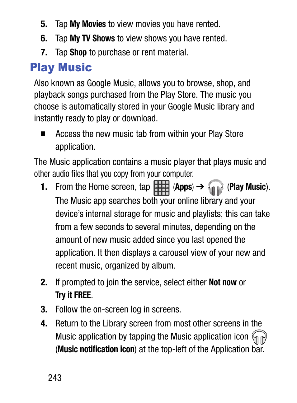 Play music | Samsung SM-S890LZKATFN User Manual | Page 250 / 459