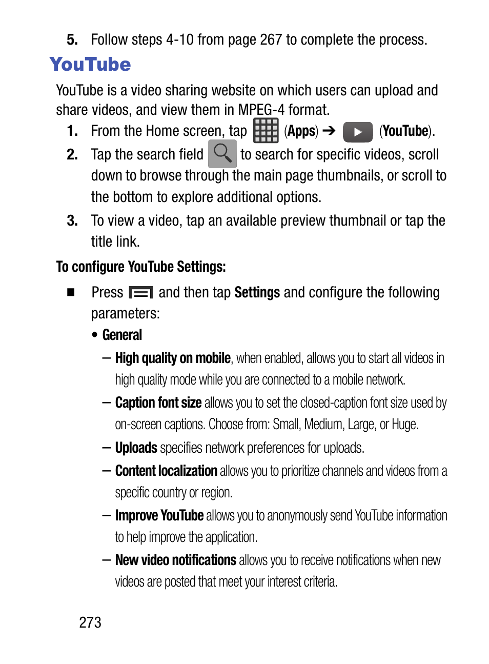 Youtube | Samsung SM-S890LZKATFN User Manual | Page 280 / 459