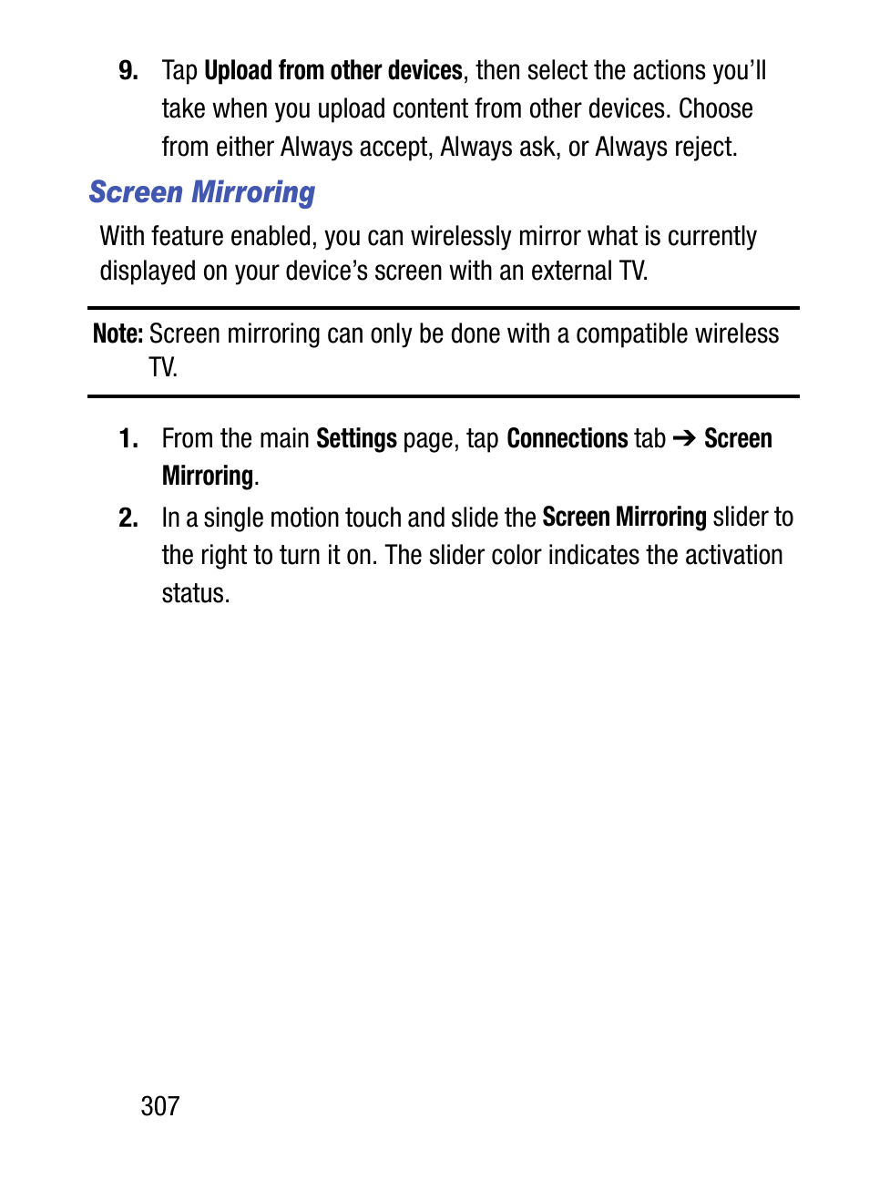 Screen mirroring | Samsung SM-S890LZKATFN User Manual | Page 314 / 459