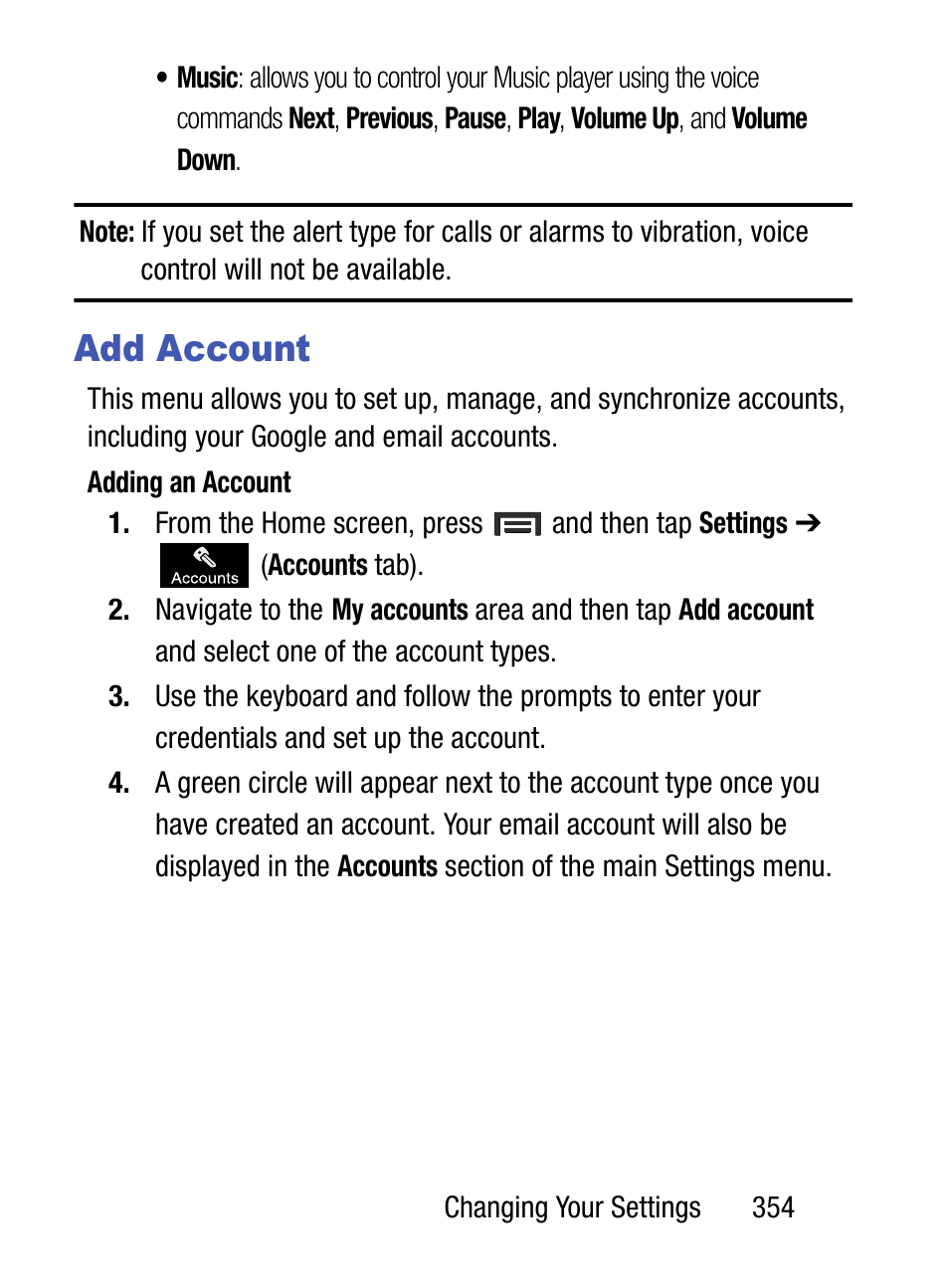 Add account | Samsung SM-S890LZKATFN User Manual | Page 361 / 459