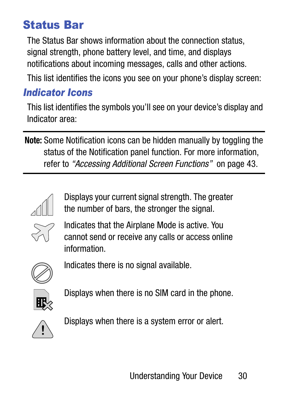 Status bar | Samsung SM-S890LZKATFN User Manual | Page 37 / 459