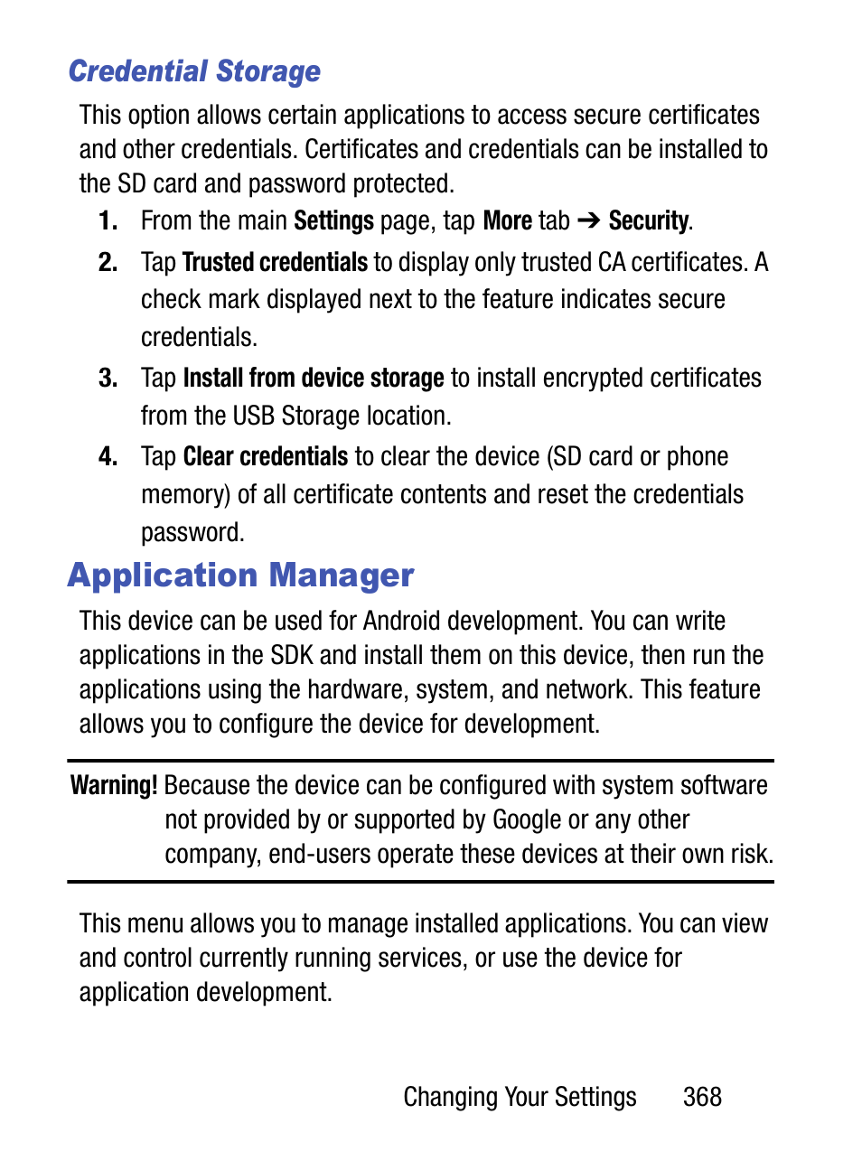 Application manager | Samsung SM-S890LZKATFN User Manual | Page 375 / 459