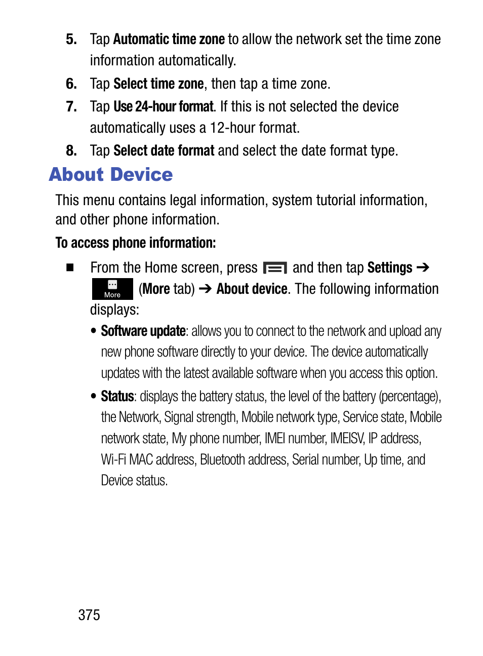 About device | Samsung SM-S890LZKATFN User Manual | Page 382 / 459