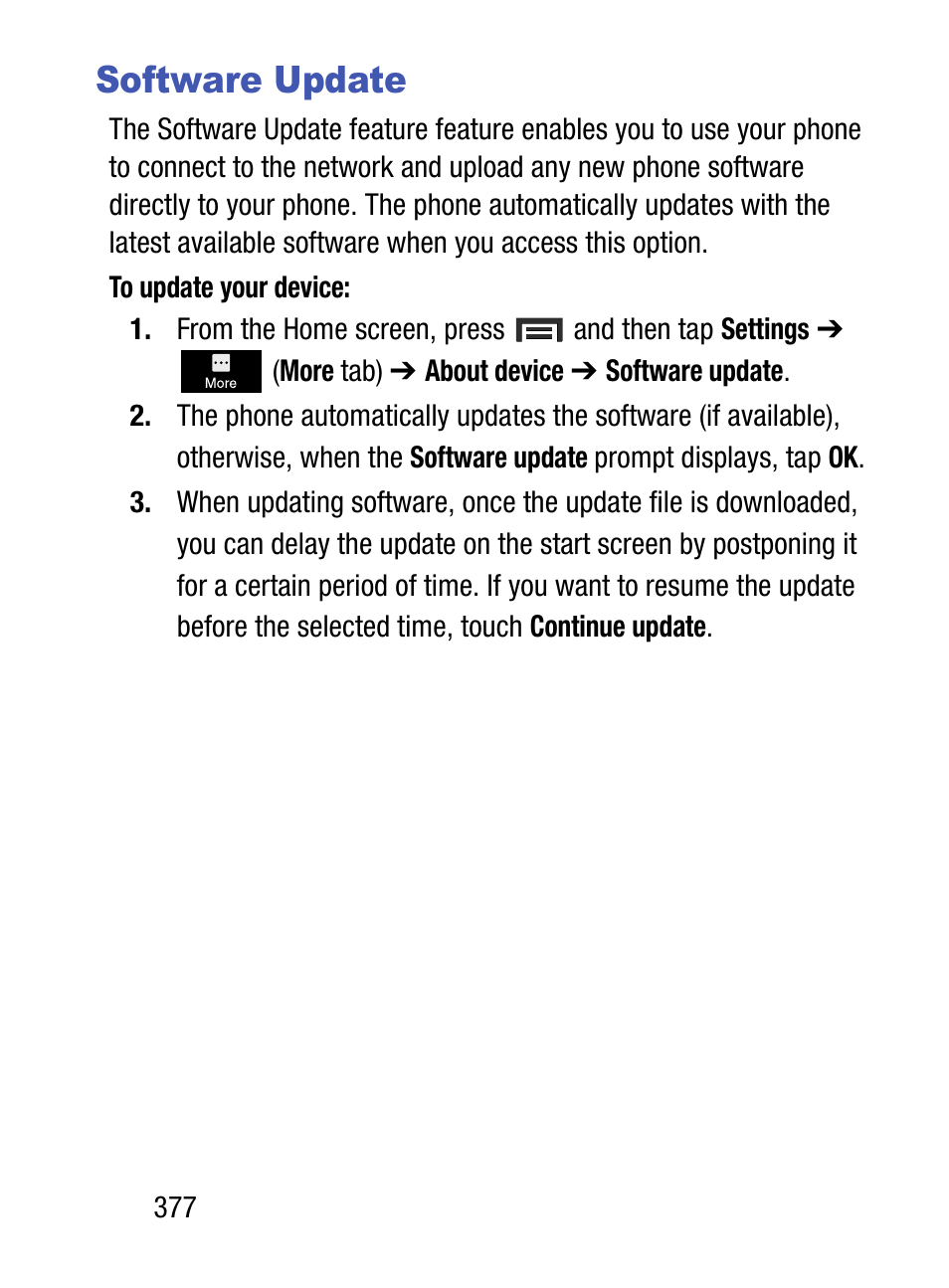 Software update | Samsung SM-S890LZKATFN User Manual | Page 384 / 459