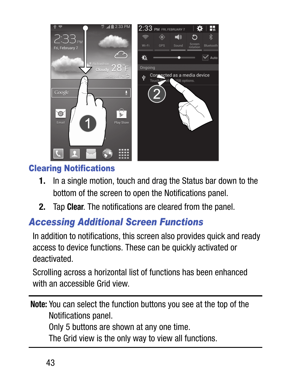 Accessing additional screen functions | Samsung SM-S890LZKATFN User Manual | Page 50 / 459