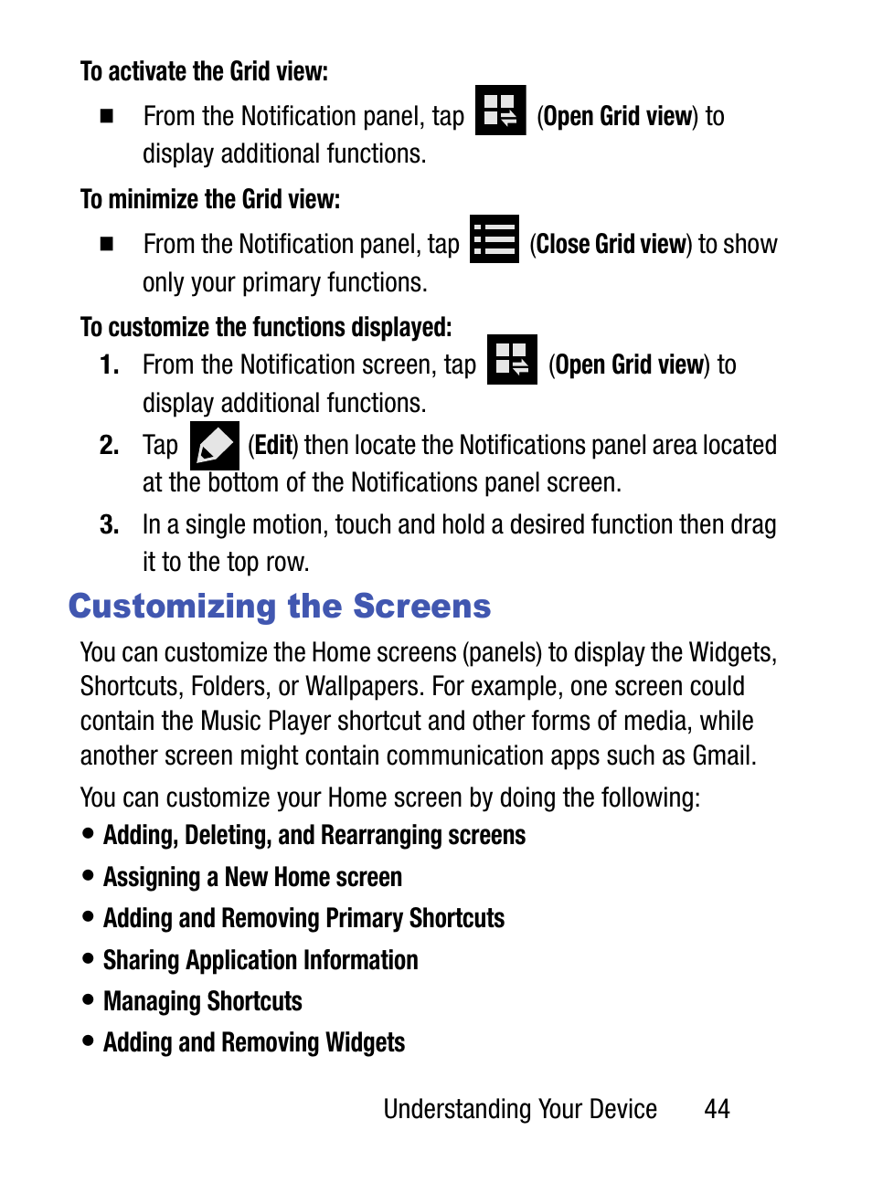 Customizing the screens | Samsung SM-S890LZKATFN User Manual | Page 51 / 459