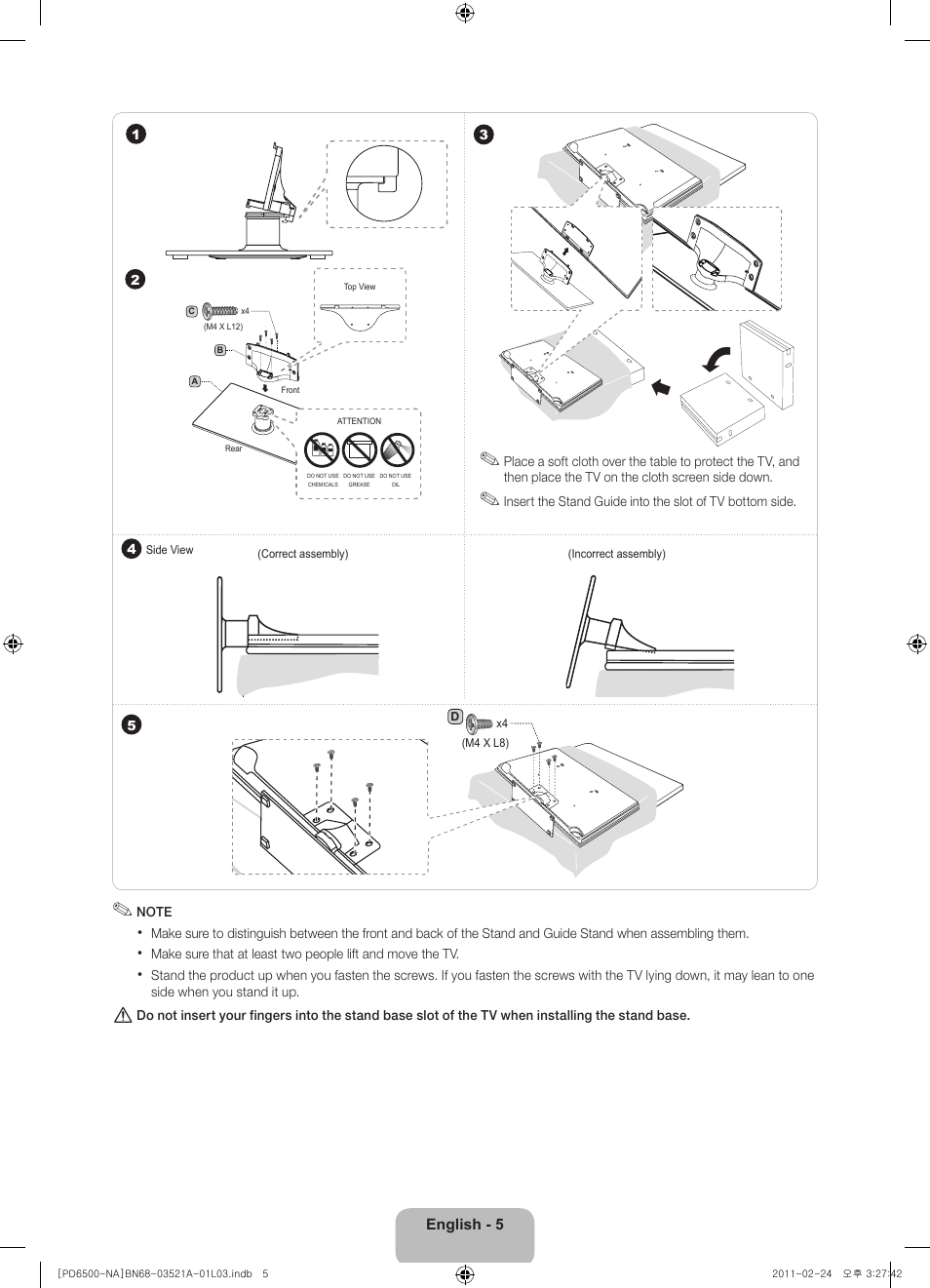 Samsung PN64D550C1FXZA User Manual | Page 5 / 67