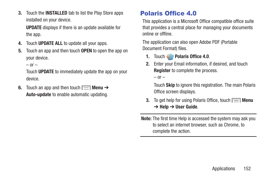 Polaris office 4.0 | Samsung SGH-I317TSAATT User Manual | Page 159 / 226