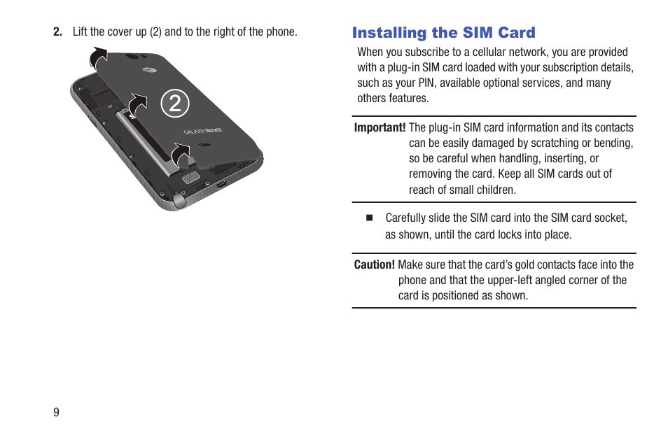 Installing the sim card | Samsung SGH-I317TSAATT User Manual | Page 16 / 226