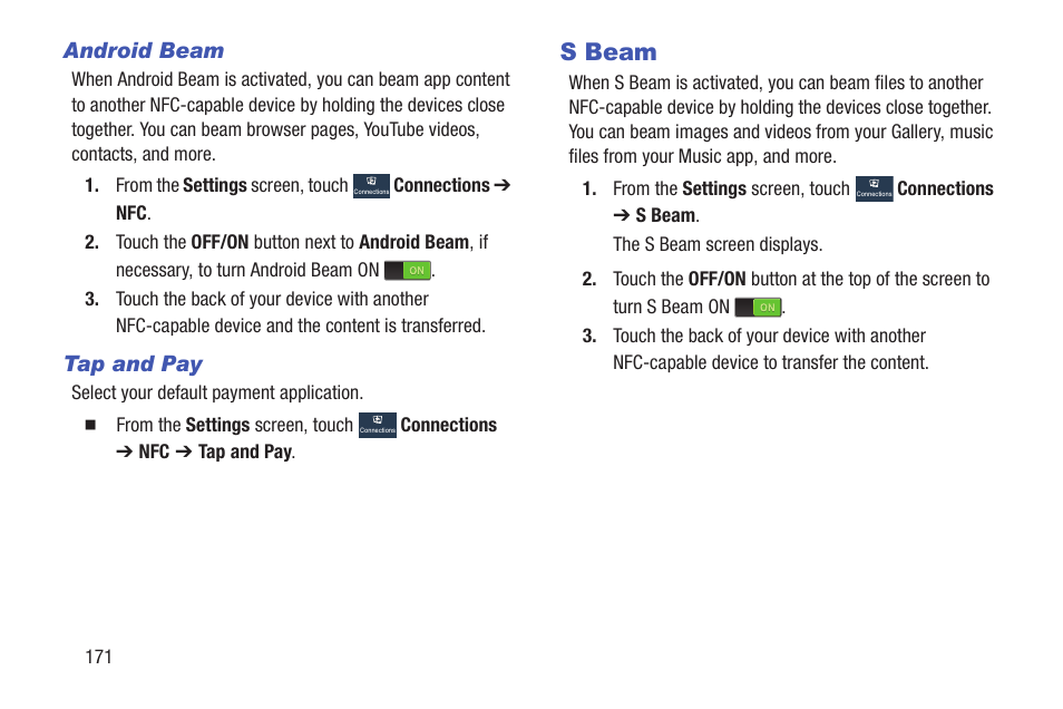 S beam | Samsung SGH-I317TSAATT User Manual | Page 178 / 226