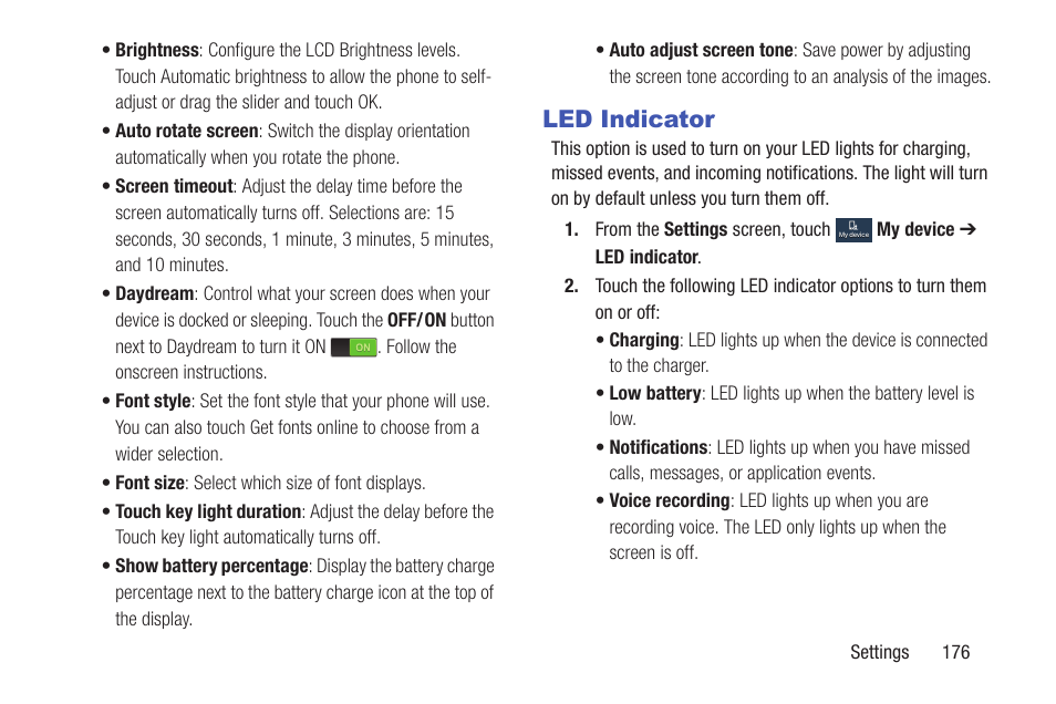 Led indicator | Samsung SGH-I317TSAATT User Manual | Page 183 / 226