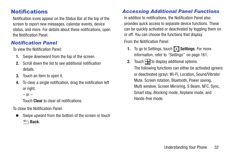 Notifications | Samsung SGH-I317TSAATT User Manual | Page 39 / 226