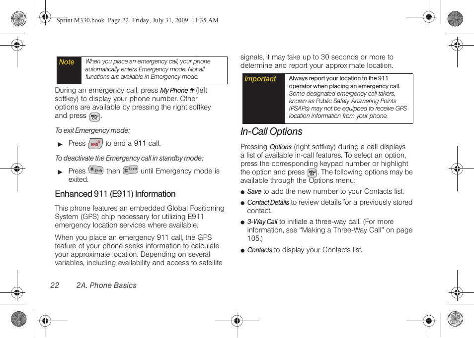 In-call options | Samsung SPH-M330MBASPR User Manual | Page 36 / 160