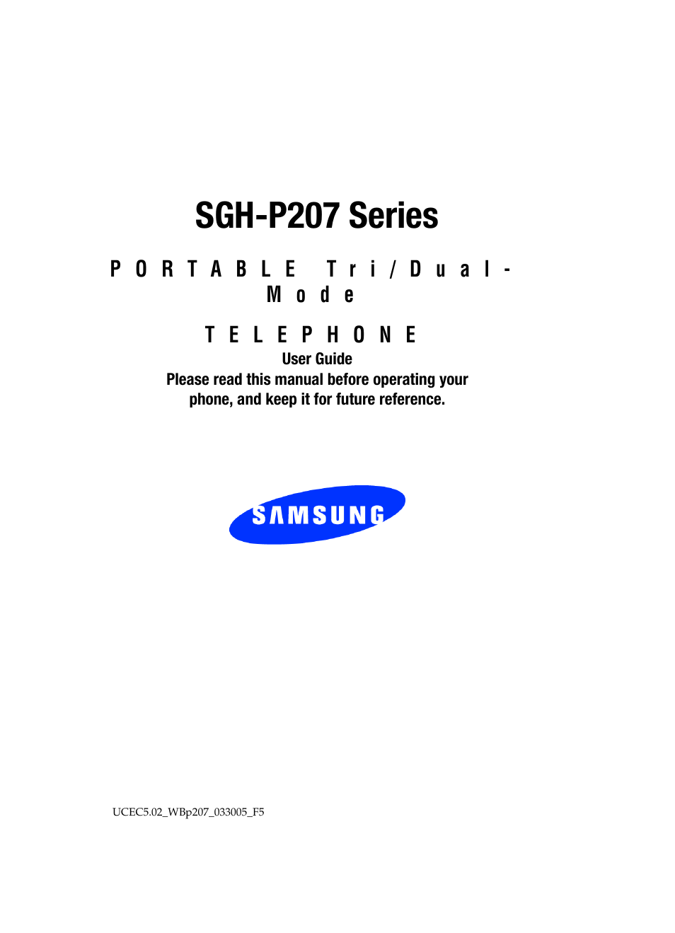 Samsung SGH-P207ZKACIN User Manual | 209 pages