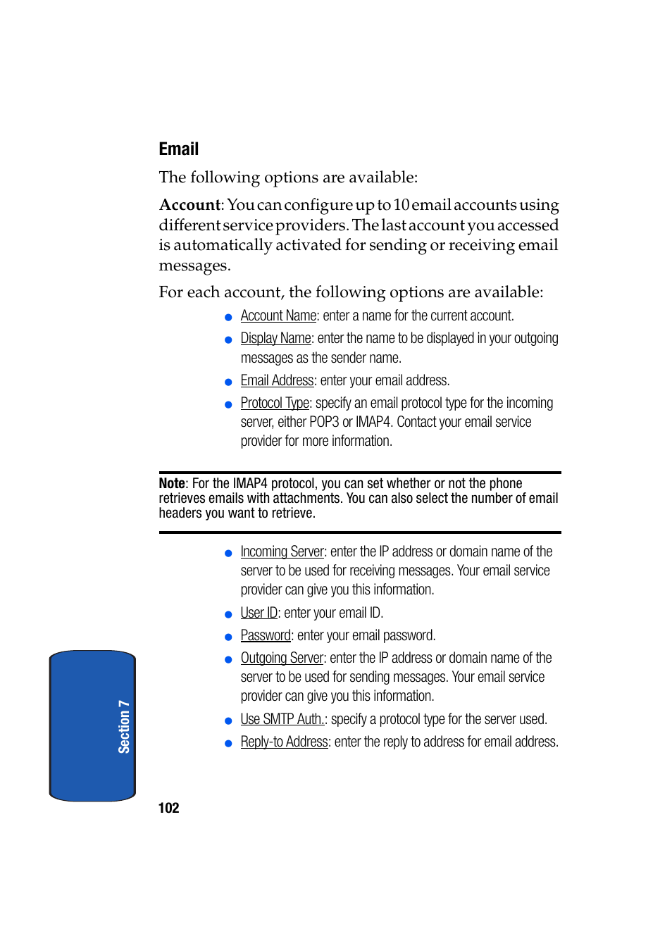 Email | Samsung SGH-P207ZKACIN User Manual | Page 106 / 209