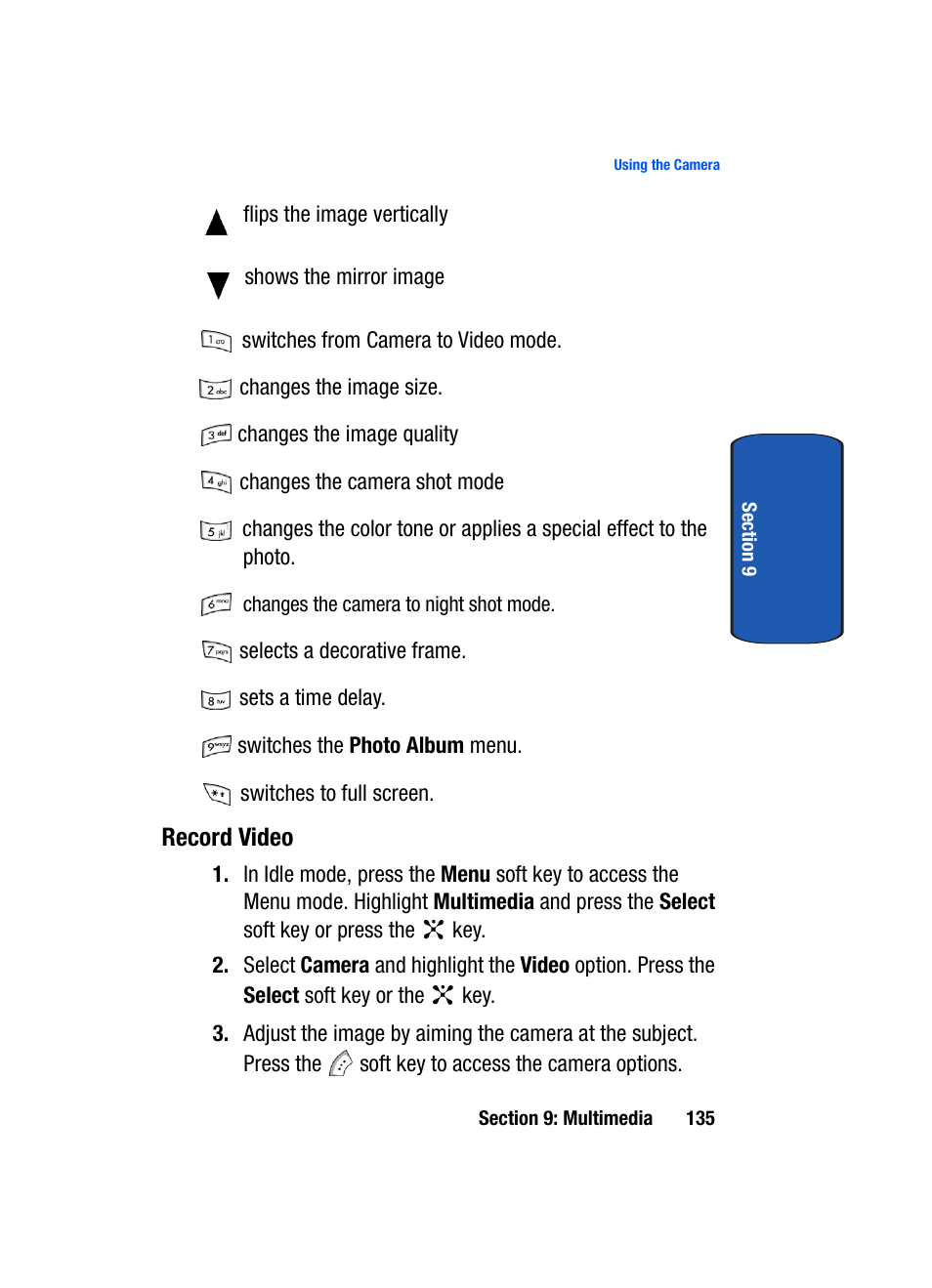 Record video | Samsung SGH-P207ZKACIN User Manual | Page 139 / 209