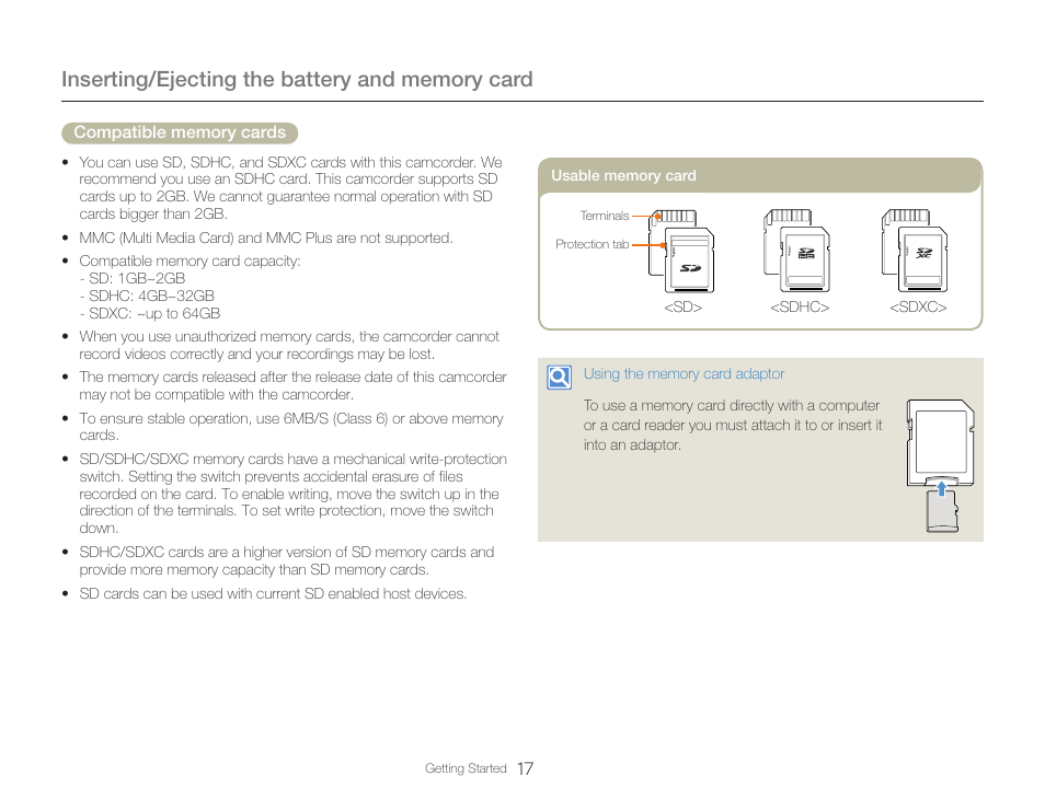 Samsung HMX-Q20BN-XAA User Manual | Page 21 / 133