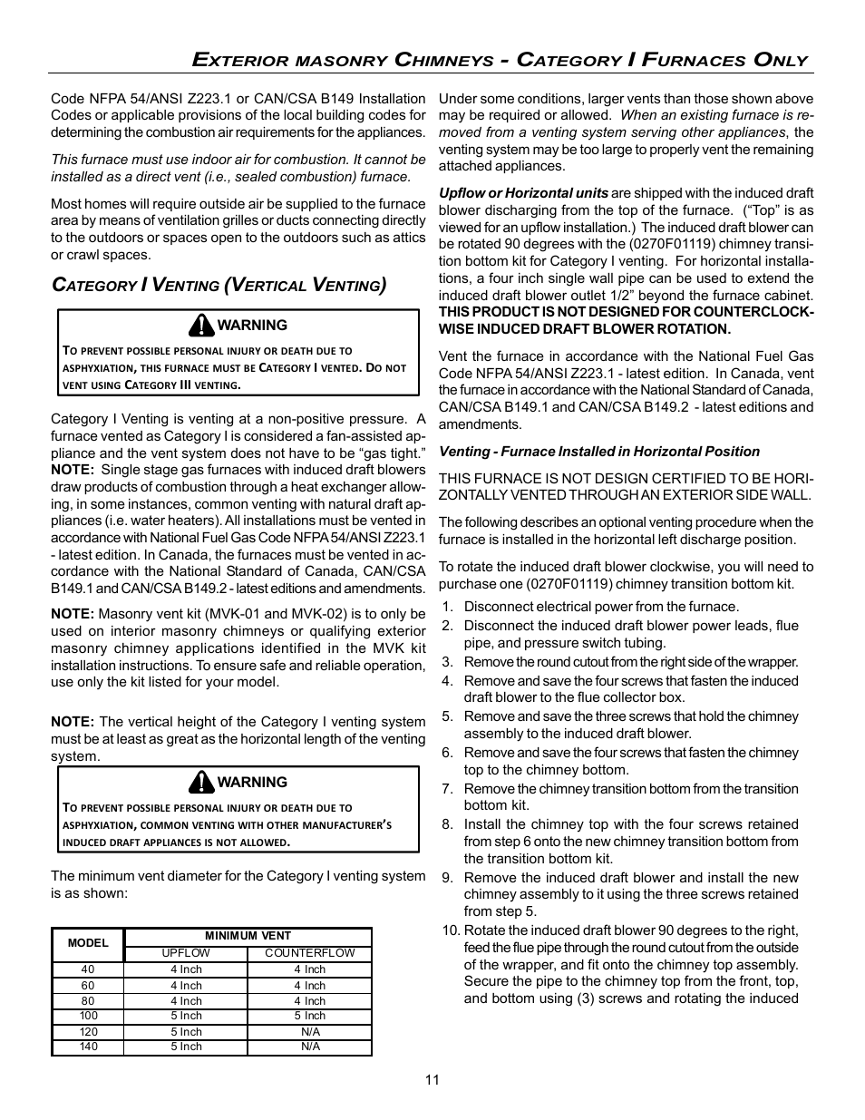 Amana Gas Furnance S)8 User Manual | Page 11 / 48
