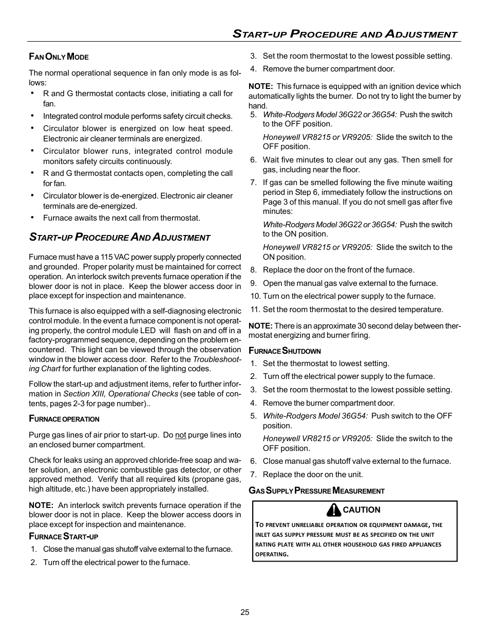 Amana Gas Furnance S)8 User Manual | Page 25 / 48