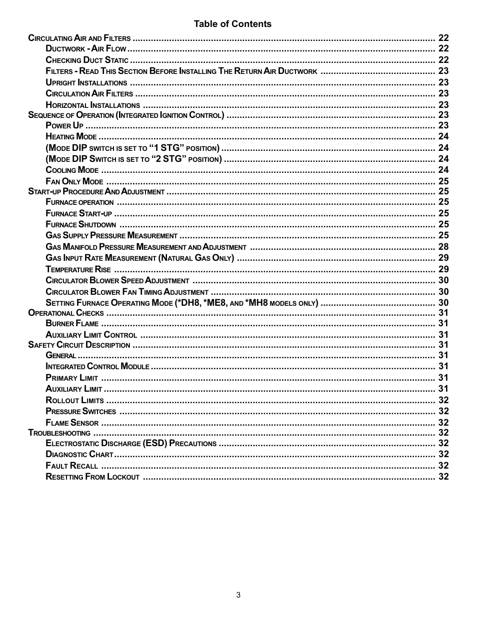 Amana Gas Furnance S)8 User Manual | Page 3 / 48