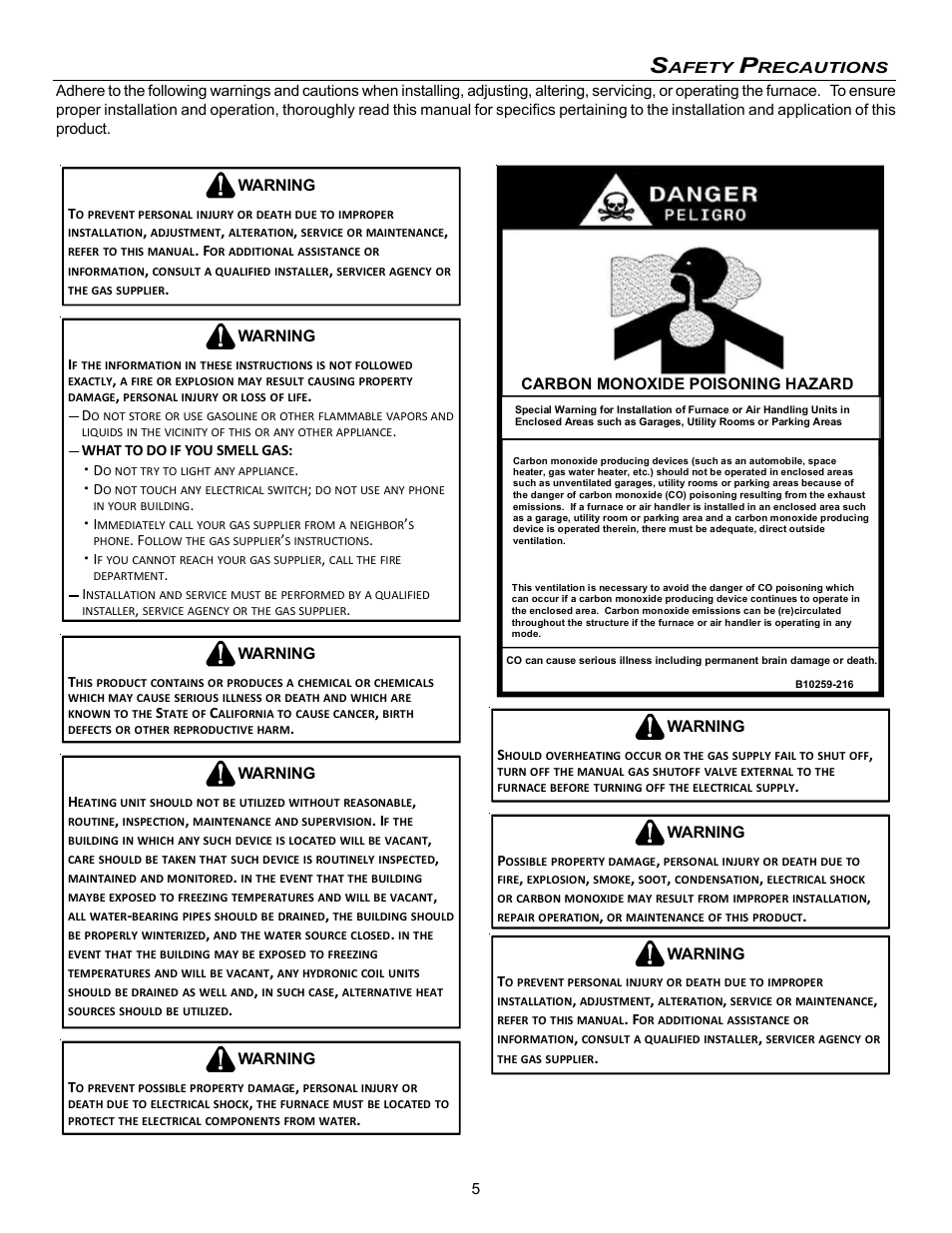 Amana Gas Furnance S)8 User Manual | Page 5 / 48