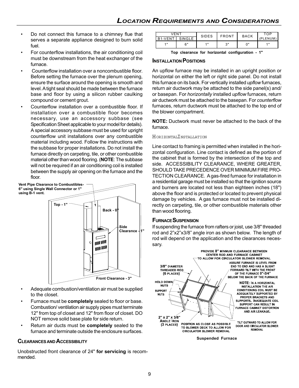 Amana Gas Furnance S)8 User Manual | Page 9 / 48