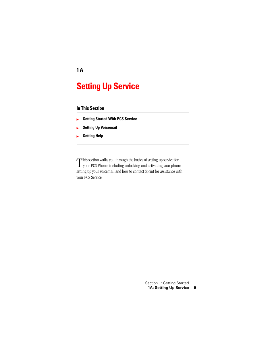 Setting up service | Samsung SPH-N400ISSXAR User Manual | Page 10 / 131