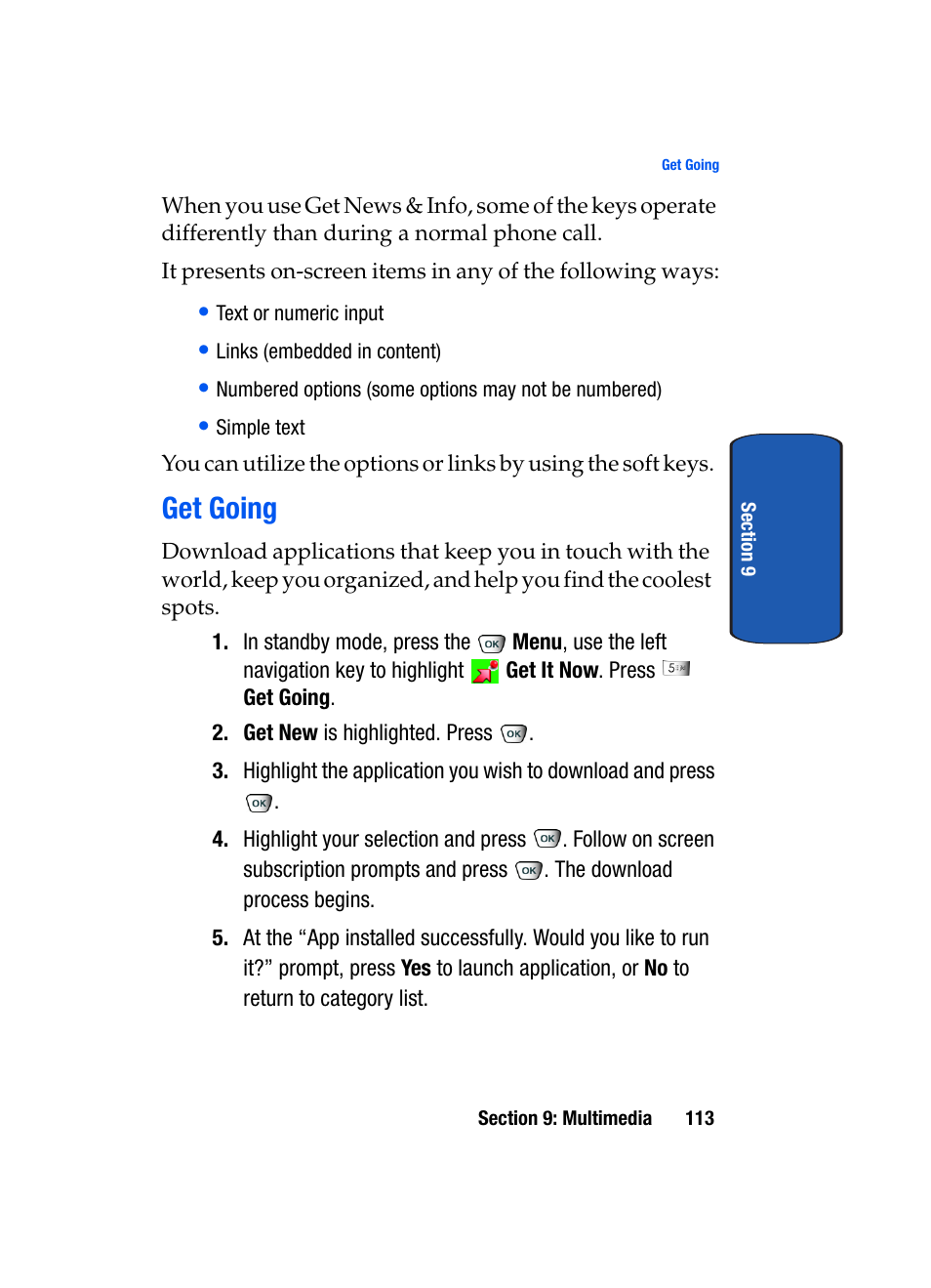 Get going | Samsung SCH-A850BKVXAR User Manual | Page 117 / 178