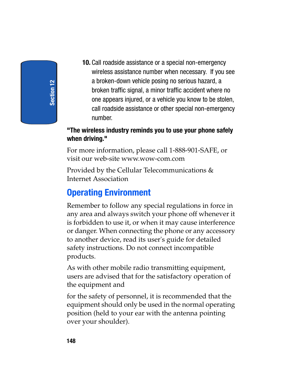 Operating environment | Samsung SCH-A850BKVXAR User Manual | Page 152 / 178