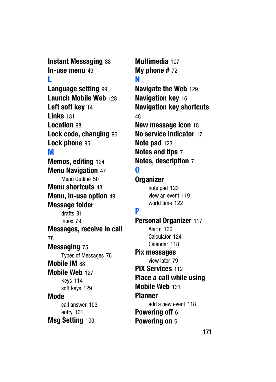 Samsung SCH-A850BKVXAR User Manual | Page 175 / 178