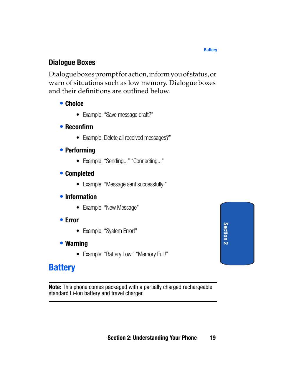 Battery | Samsung SCH-A850BKVXAR User Manual | Page 23 / 178