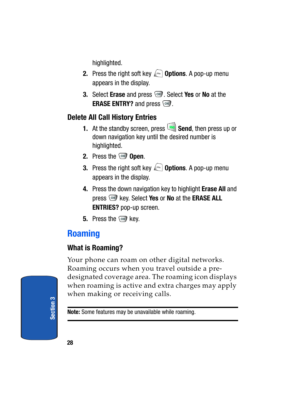 Roaming | Samsung SCH-A850BKVXAR User Manual | Page 32 / 178