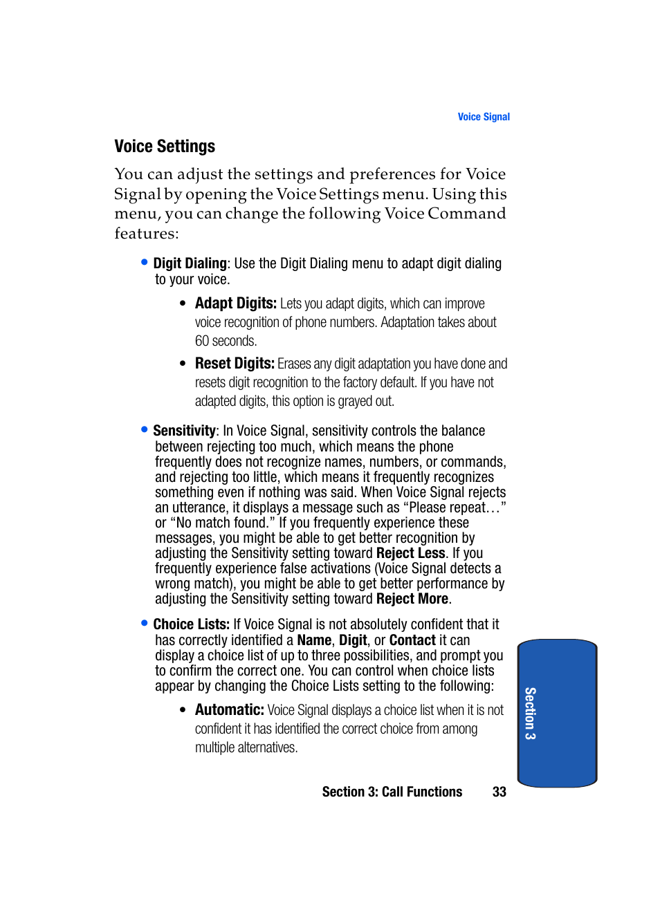 Voice settings | Samsung SCH-A850BKVXAR User Manual | Page 37 / 178