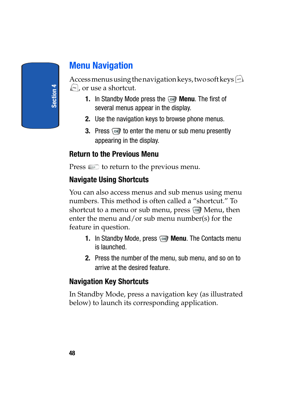 Menu navigation | Samsung SCH-A850BKVXAR User Manual | Page 52 / 178