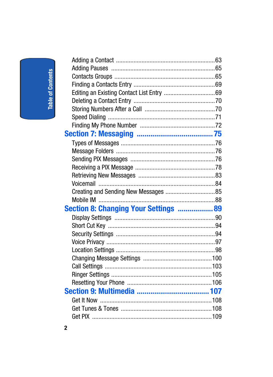 Samsung SCH-A850BKVXAR User Manual | Page 6 / 178