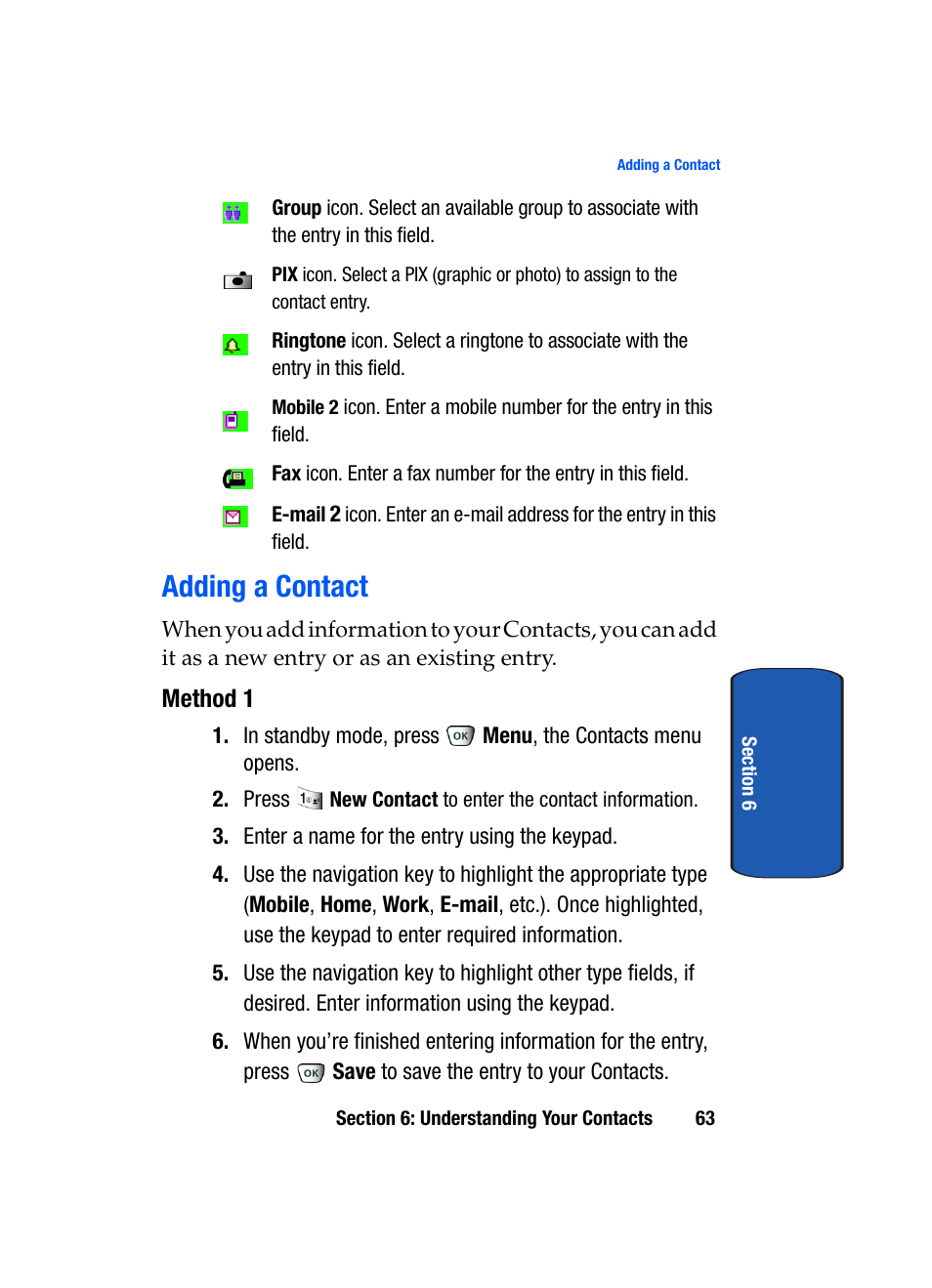 Adding a contact | Samsung SCH-A850BKVXAR User Manual | Page 67 / 178