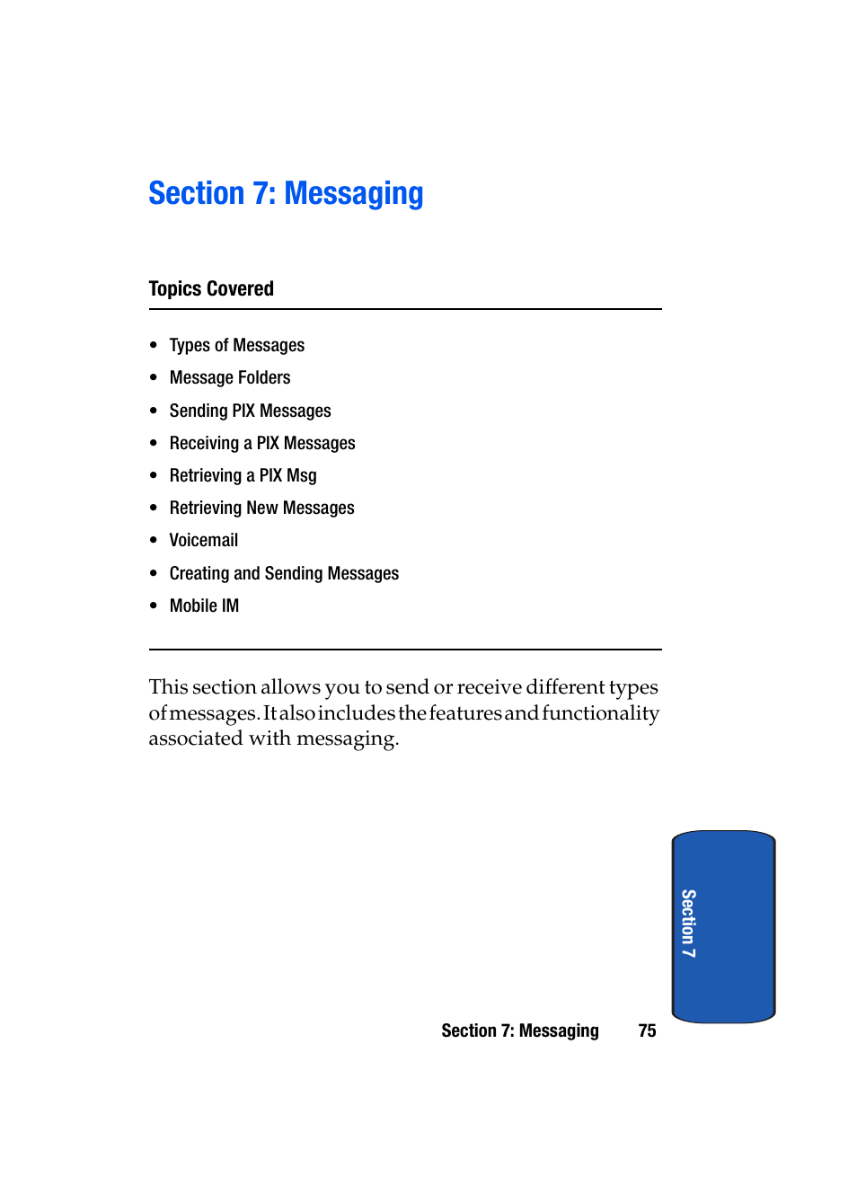 Section 7: messaging | Samsung SCH-A850BKVXAR User Manual | Page 79 / 178