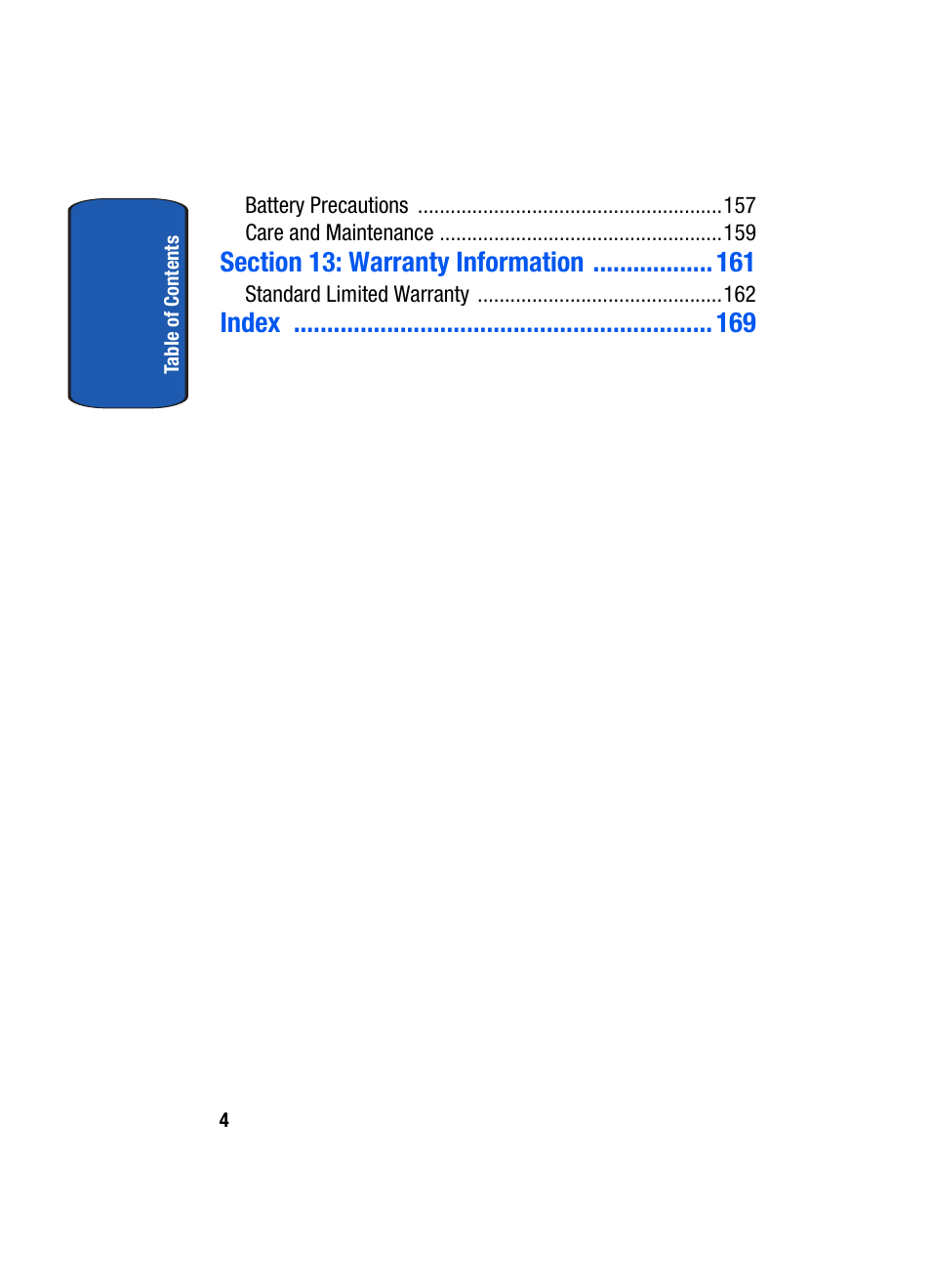 Index | Samsung SCH-A850BKVXAR User Manual | Page 8 / 178