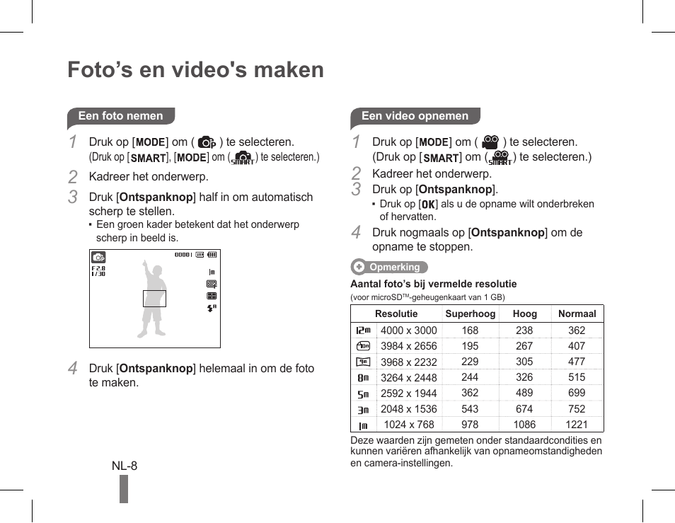 Foto’s en video's maken | Samsung EC-PL90ZZBPRUS User Manual | Page 58 / 72