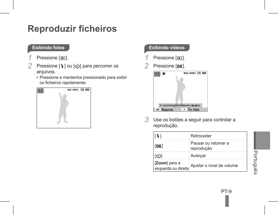 Reproduzir ficheiros | Samsung EC-PL90ZZBPRUS User Manual | Page 69 / 72