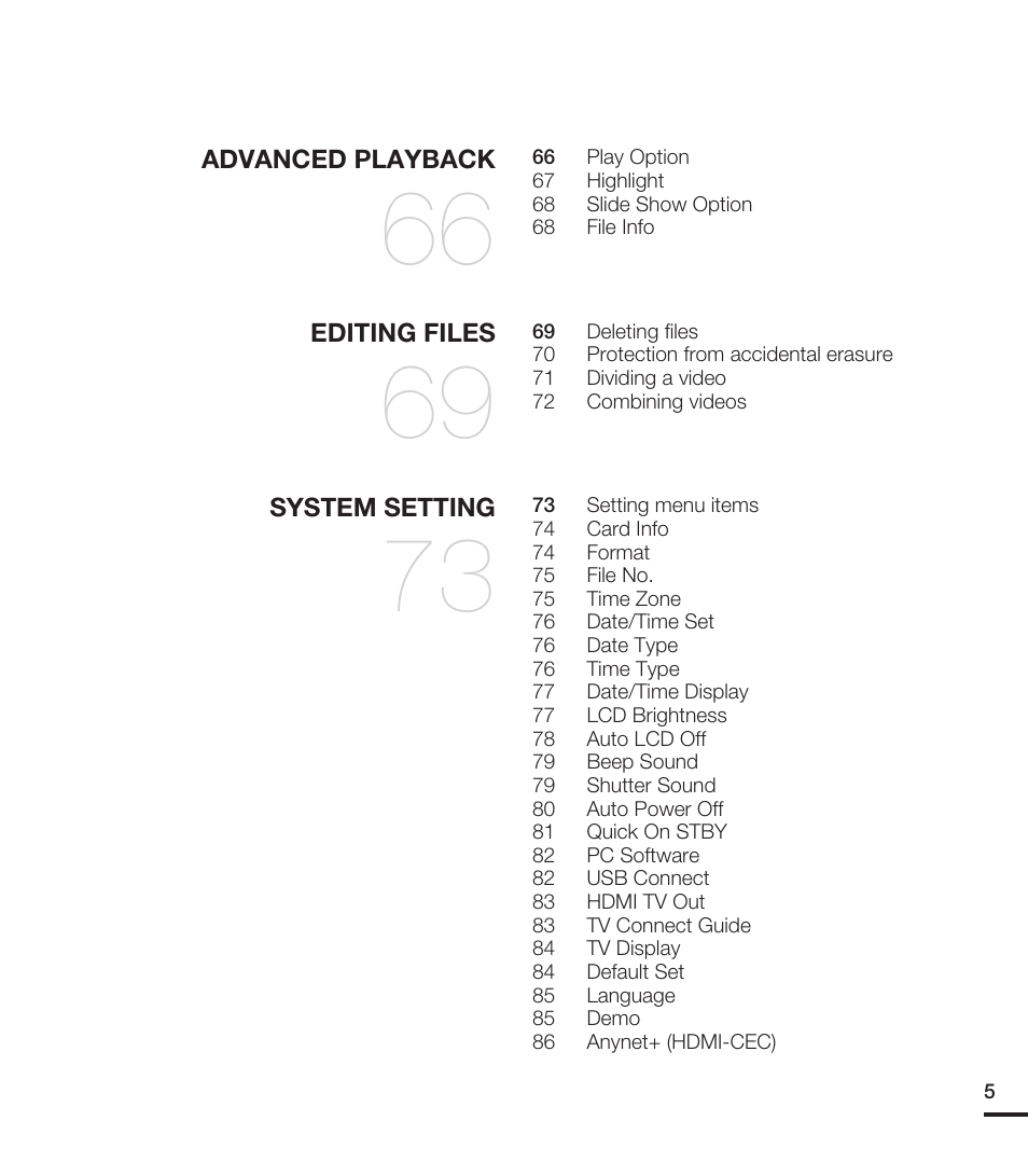 Samsung HMX-T10ON-XAA User Manual | Page 11 / 123