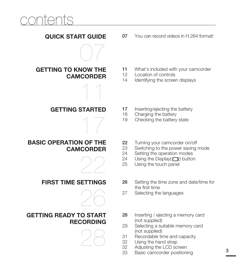 Samsung HMX-T10ON-XAA User Manual | Page 9 / 123