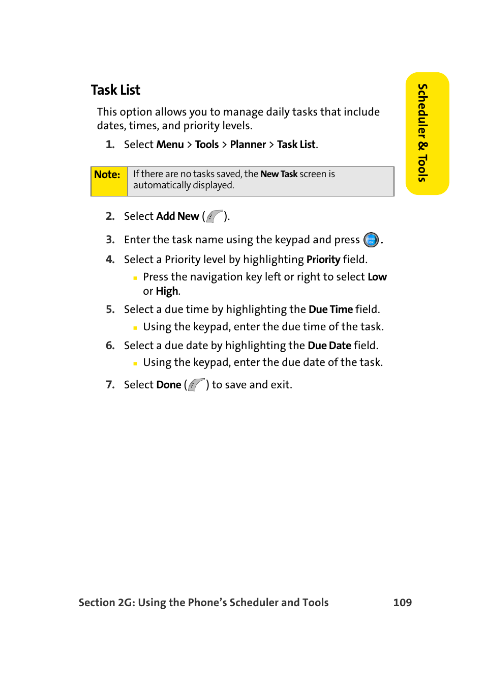 Task list | Samsung SPH-A960TSSXAR User Manual | Page 133 / 272