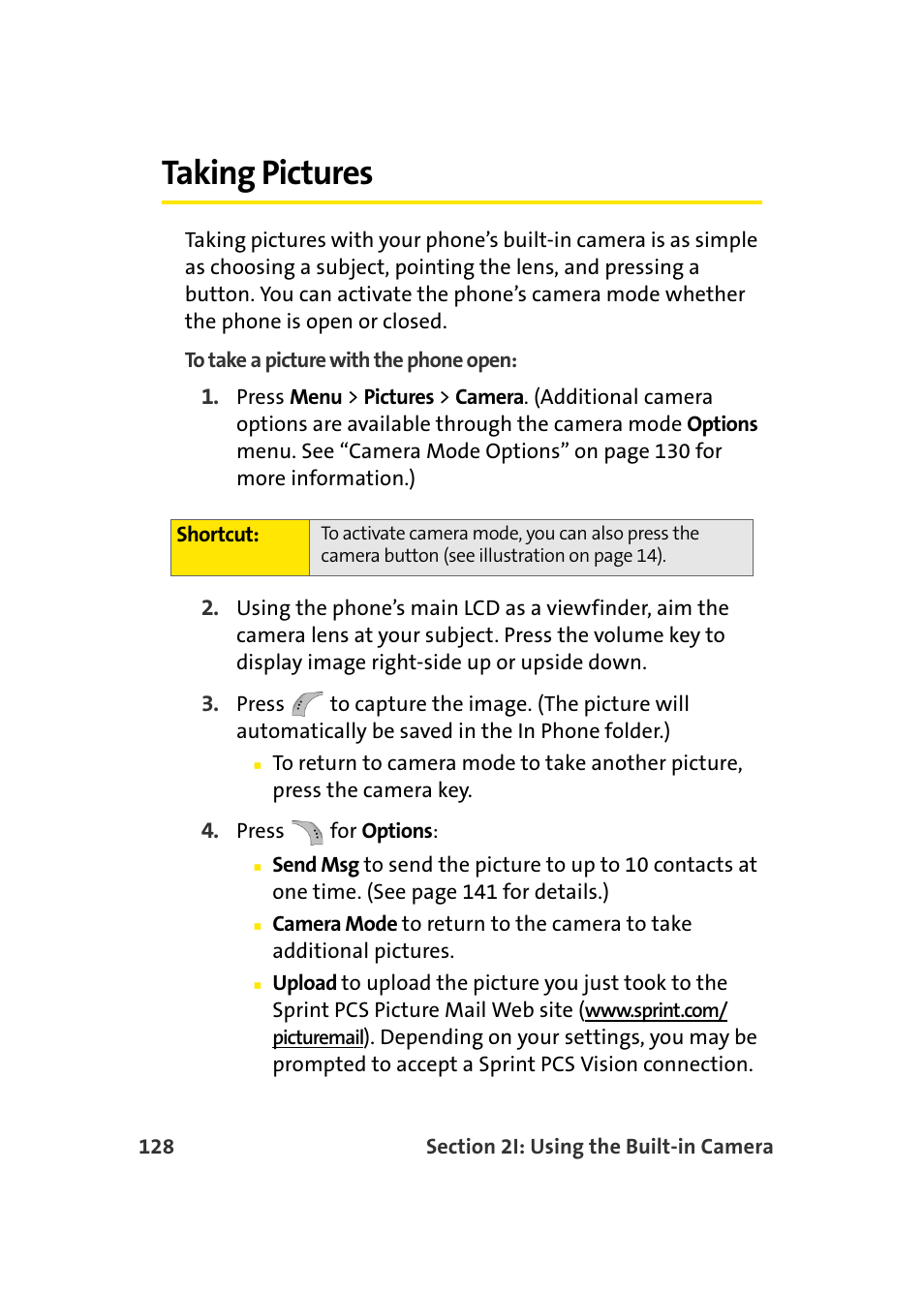 Taking pictures | Samsung SPH-A960TSSXAR User Manual | Page 152 / 272