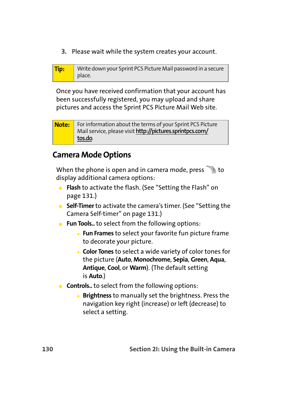 Camera mode options | Samsung SPH-A960TSSXAR User Manual | Page 154 / 272